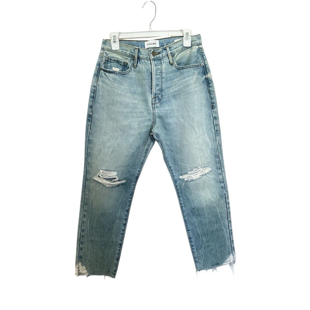 Distressed Limelight Wash Denim Jeans Size 27